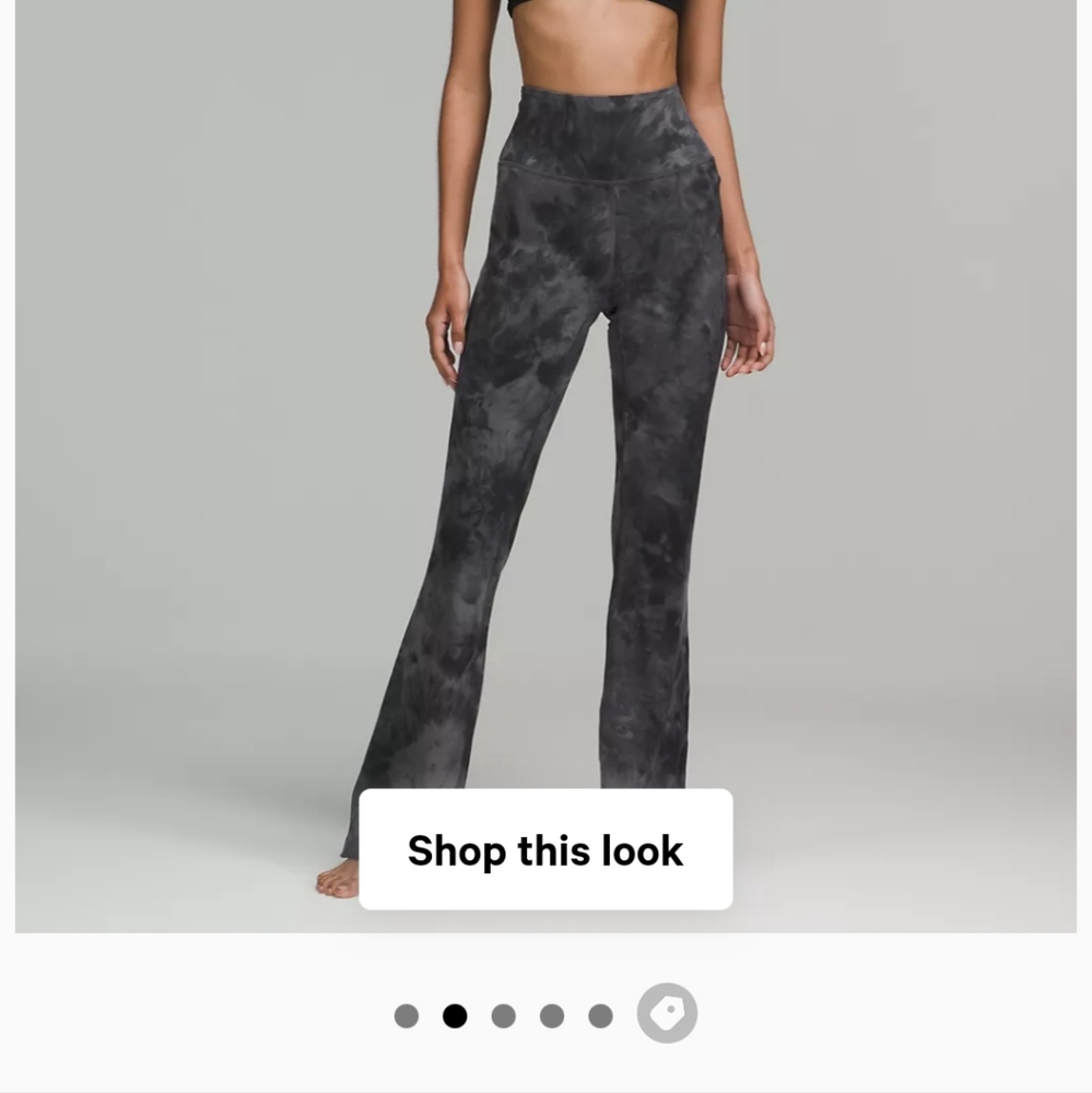 Lululemon Groove Super-High-Rise Flared Pant Nulu in Diamond Dye Pitch Grey